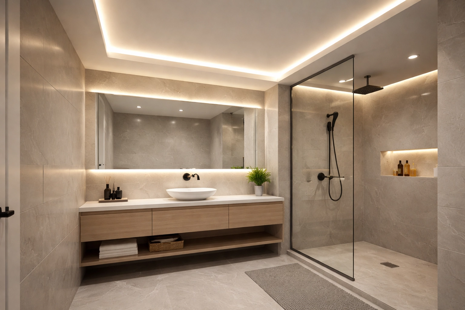 Salle de bain rénovée — Edelweiss Rénovation SA