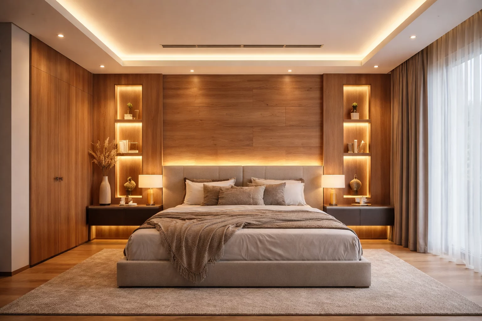 Faux plafond chambre parentale Faux plafond chambre parentale LED Genève