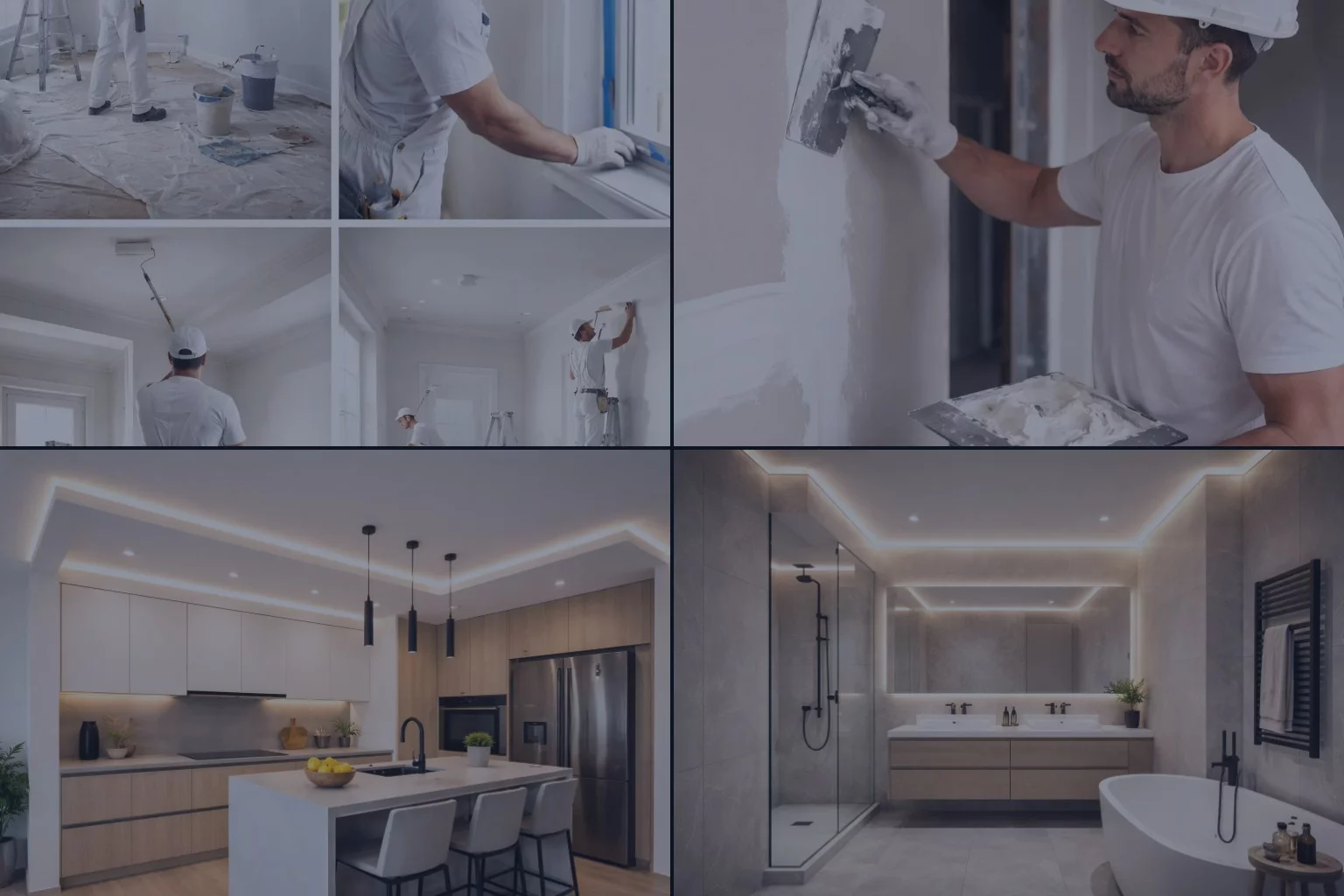 Rénovation complète appartement Genève — Edelweiss Rénovation Rénovation complète d'appartement à Genève — salon moderne avec vue panoramique — Edelweiss Rénovation SA