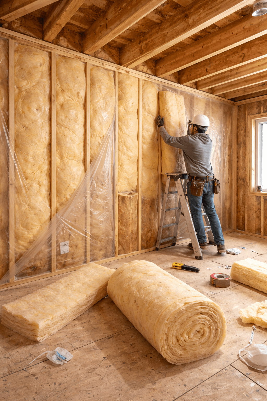 Salon moderne avec isolation intérieure et éclairage LED intégré à Genève — travaux Edelweiss Rénovation