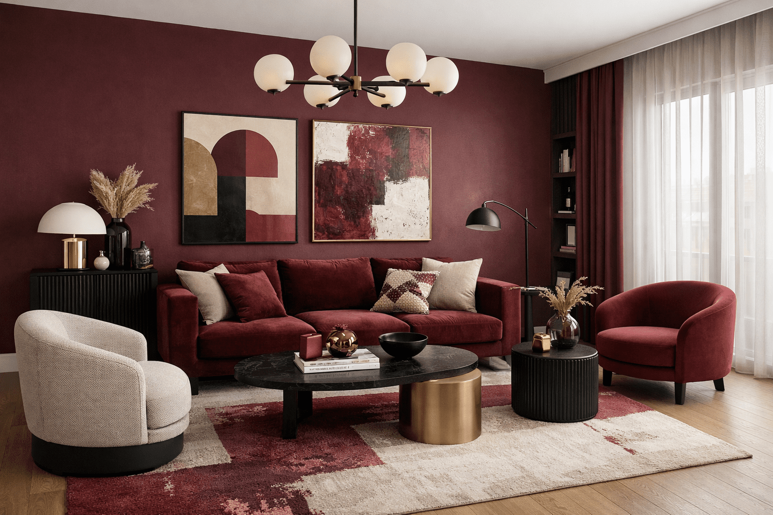 Intérieur rouge - Edelweiss Rénovation